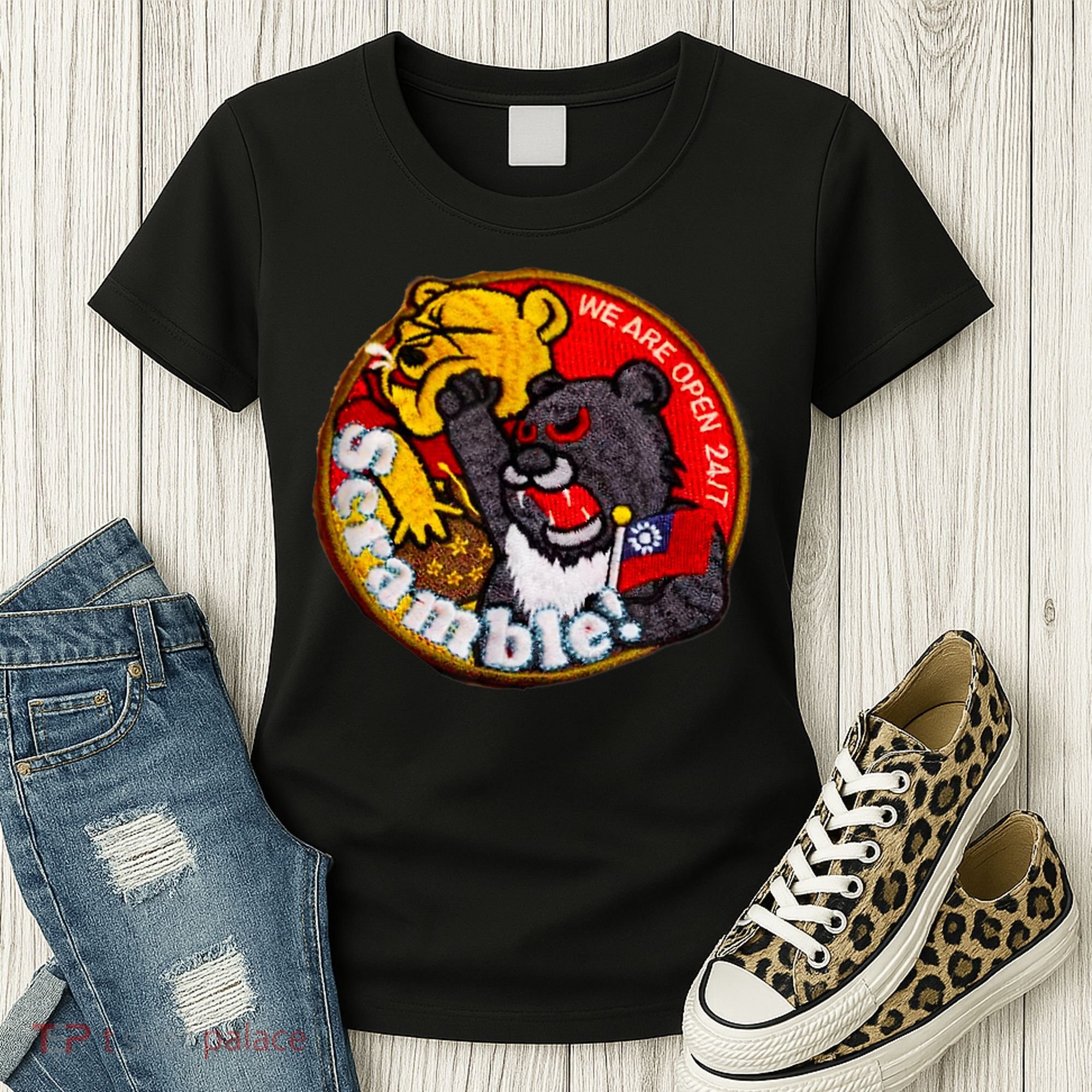 Taiwan Air Force Badge Taiwan Flag Women's T-Shirt