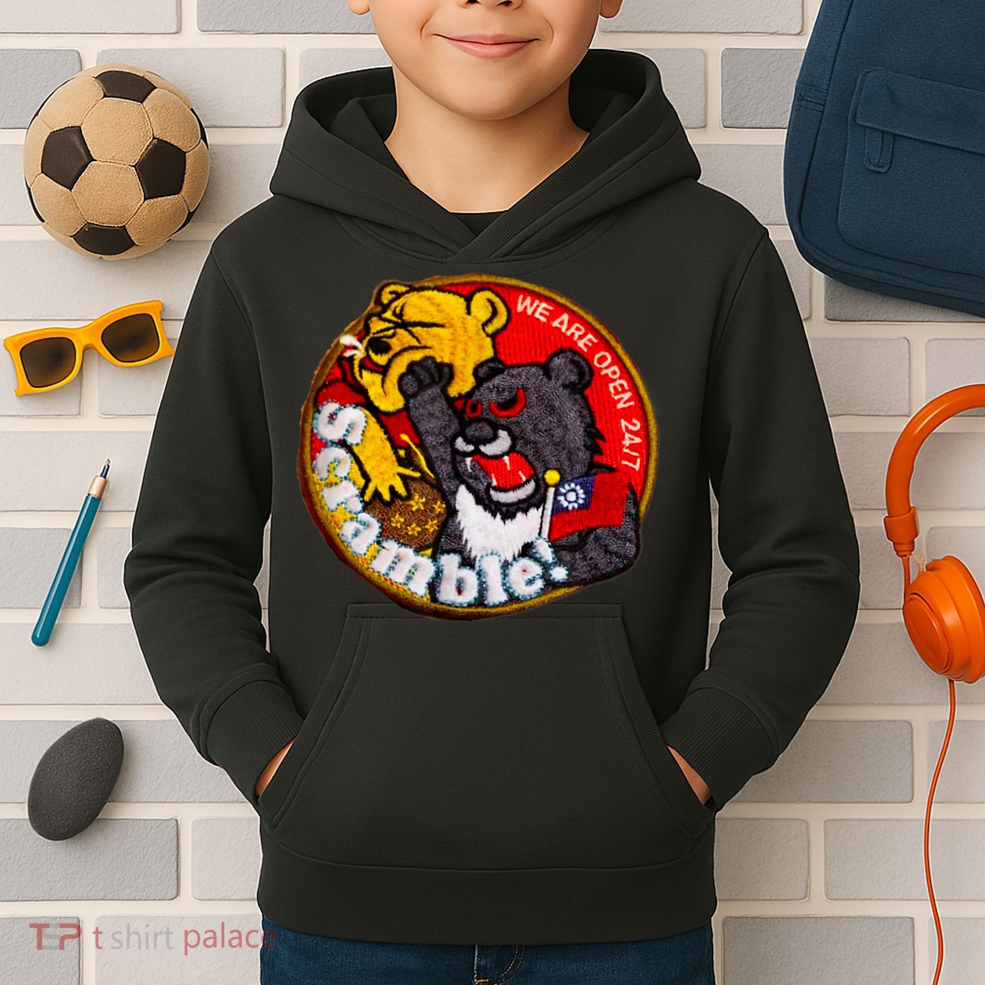 Taiwan Air Force Badge Taiwan Flag Kids Hoodie