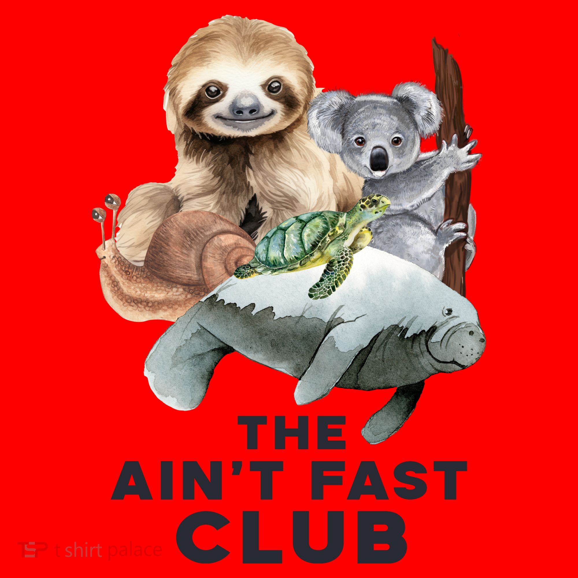 The Aint Fast Club Funny Cute Slow Animal Santa Hat