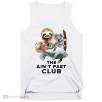 The Aint Fast Club Funny Cute Slow Animal Tank Top thumb 0