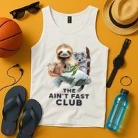 The Aint Fast Club Funny Cute Slow Animal Tank Top thumb 4