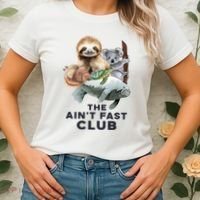 The Aint Fast Club Funny Cute Slow Animal Women's T-Shirt thumb 2
