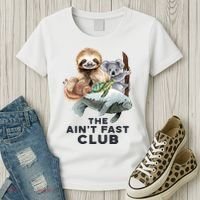 The Aint Fast Club Funny Cute Slow Animal Women's T-Shirt thumb 3
