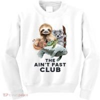 The Aint Fast Club Funny Cute Slow Animal Kids Sweatshirt thumb 0