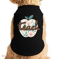 Teacher Apple Floral Doggie Tank thumb 0