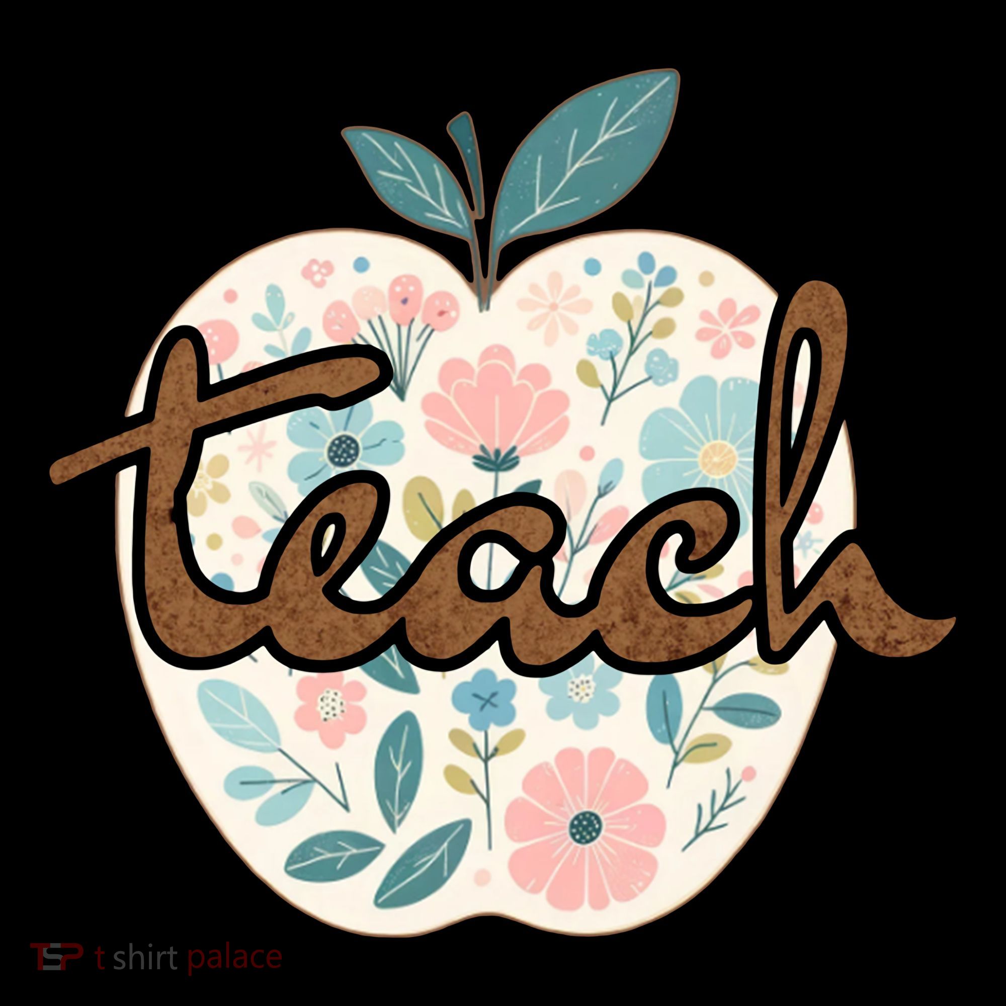 Teacher Apple Floral Bucket Hat