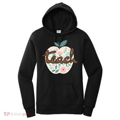 Teacher Apple Floral Women's Hoodie