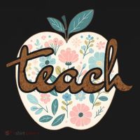 Teacher Apple Floral Ornament thumb 1