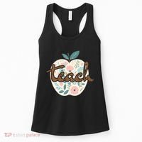 Teacher Apple Floral Women's Tank Top thumb 0