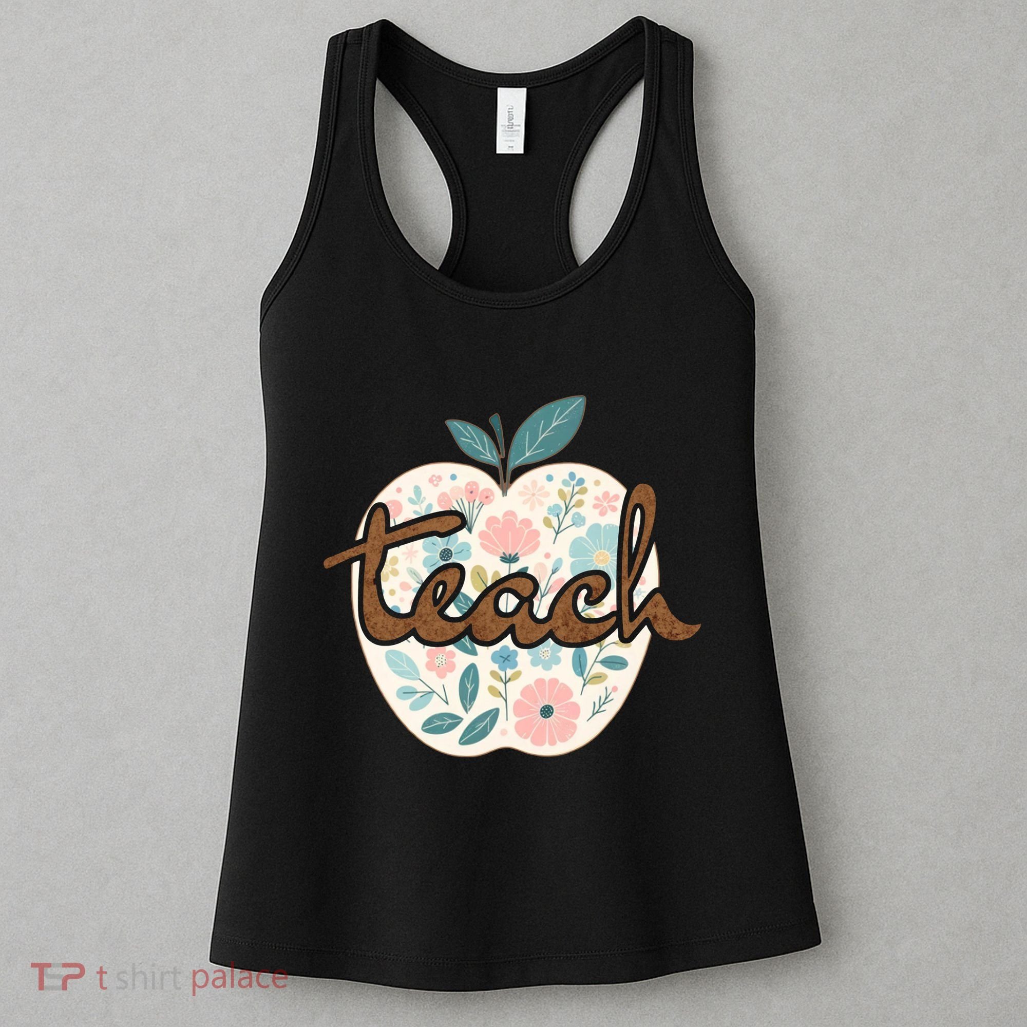 Teacher Apple Floral Women's Tank Top