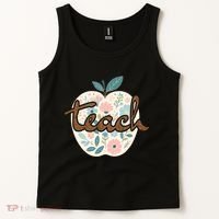 Teacher Apple Floral Tank Top thumb 2
