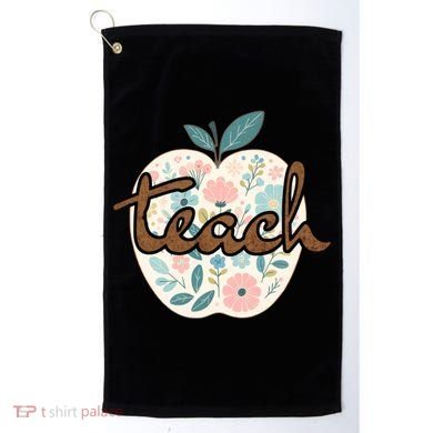 Teacher Apple Floral Golf Towel