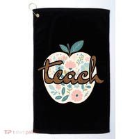 Teacher Apple Floral Golf Towel thumb 0