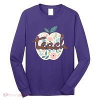 Teacher Apple Floral Long Sleeve Shirt thumb 0