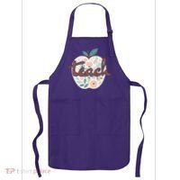 Teacher Apple Floral Apron thumb 0