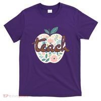 Teacher Apple Floral T-Shirt thumb 0