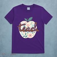 Teacher Apple Floral T-Shirt thumb 5