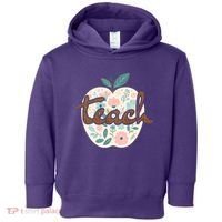 Teacher Apple Floral Toddler Hoodie thumb 0