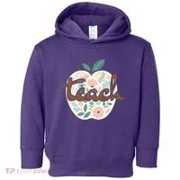 Teacher Apple Floral Toddler Hoodie thumb 0