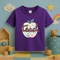 Teacher Apple Floral Toddler T-Shirt thumb 3