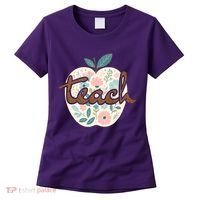 Teacher Apple Floral Women's T-Shirt thumb 0