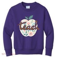 Teacher Apple Floral Kids Sweatshirt thumb 0