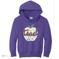 Teacher Apple Floral Kids Hoodie thumb 0