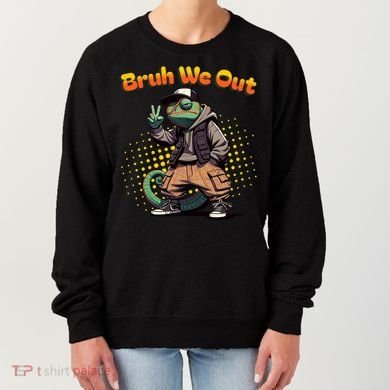 Teacher Appreciation Funny Cameleon Lizard Grad Bruh We Out Gift Women's Sweatshirt