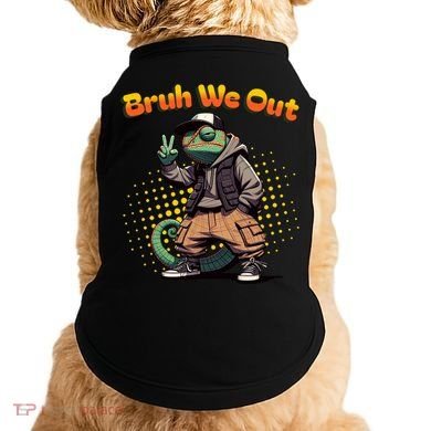 Teacher Appreciation Funny Cameleon Lizard Grad Bruh We Out Gift Doggie Tank