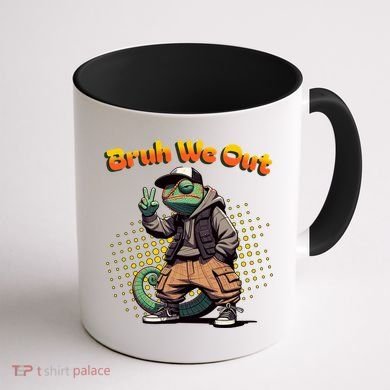 Teacher Appreciation Funny Cameleon Lizard Grad Bruh We Out Gift Coffee Mug back