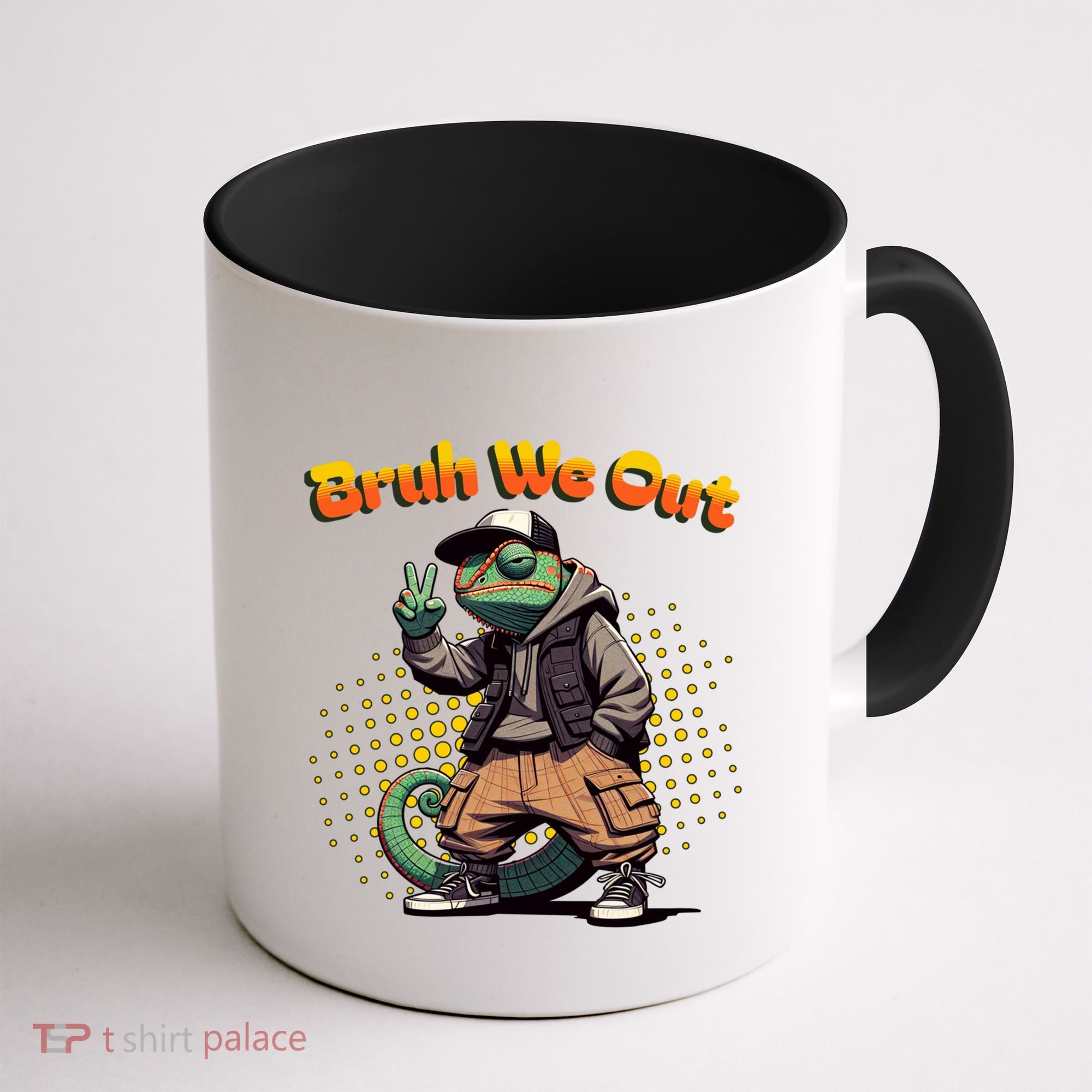 Teacher Appreciation Funny Cameleon Lizard Grad Bruh We Out Gift Coffee Mug