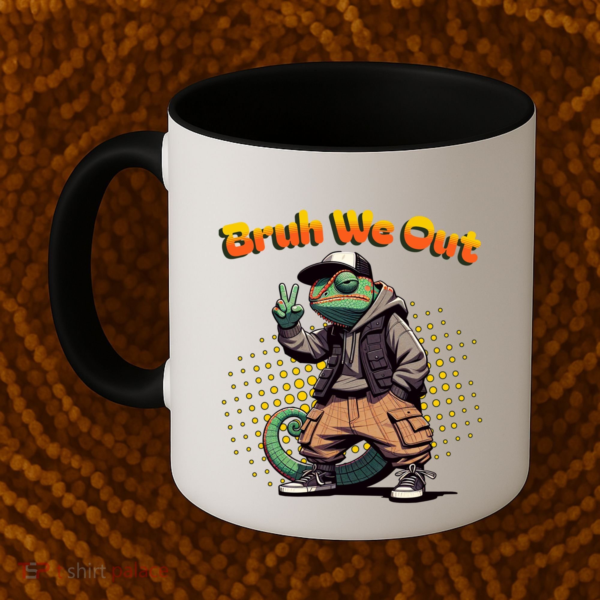 Teacher Appreciation Funny Cameleon Lizard Grad Bruh We Out Gift Coffee Mug