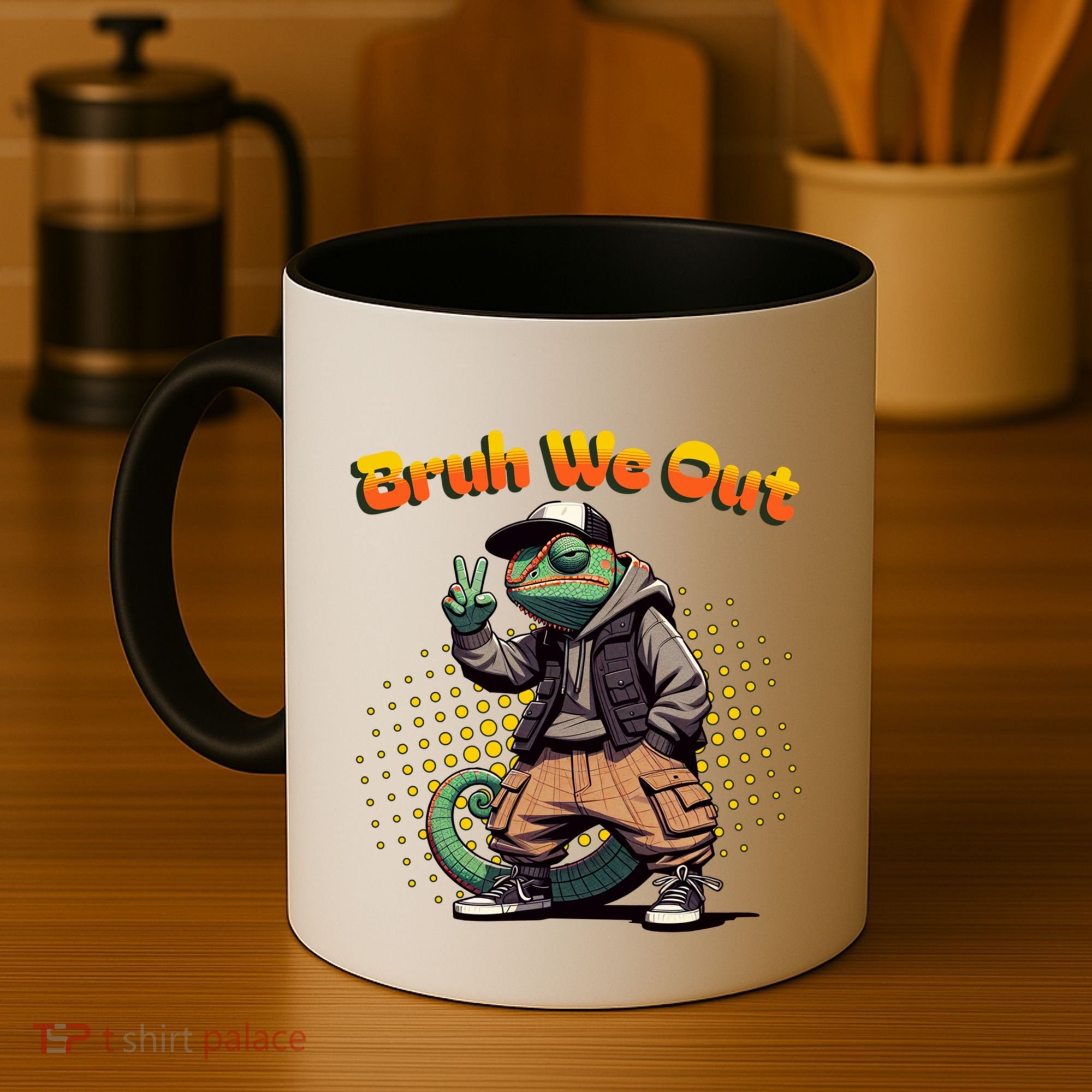 Teacher Appreciation Funny Cameleon Lizard Grad Bruh We Out Gift Coffee Mug