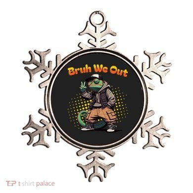 Teacher Appreciation Funny Cameleon Lizard Grad Bruh We Out Gift Ornament