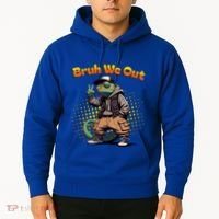 Teacher Appreciation Funny Cameleon Lizard Grad Bruh We Out Gift Hoodie thumb 2