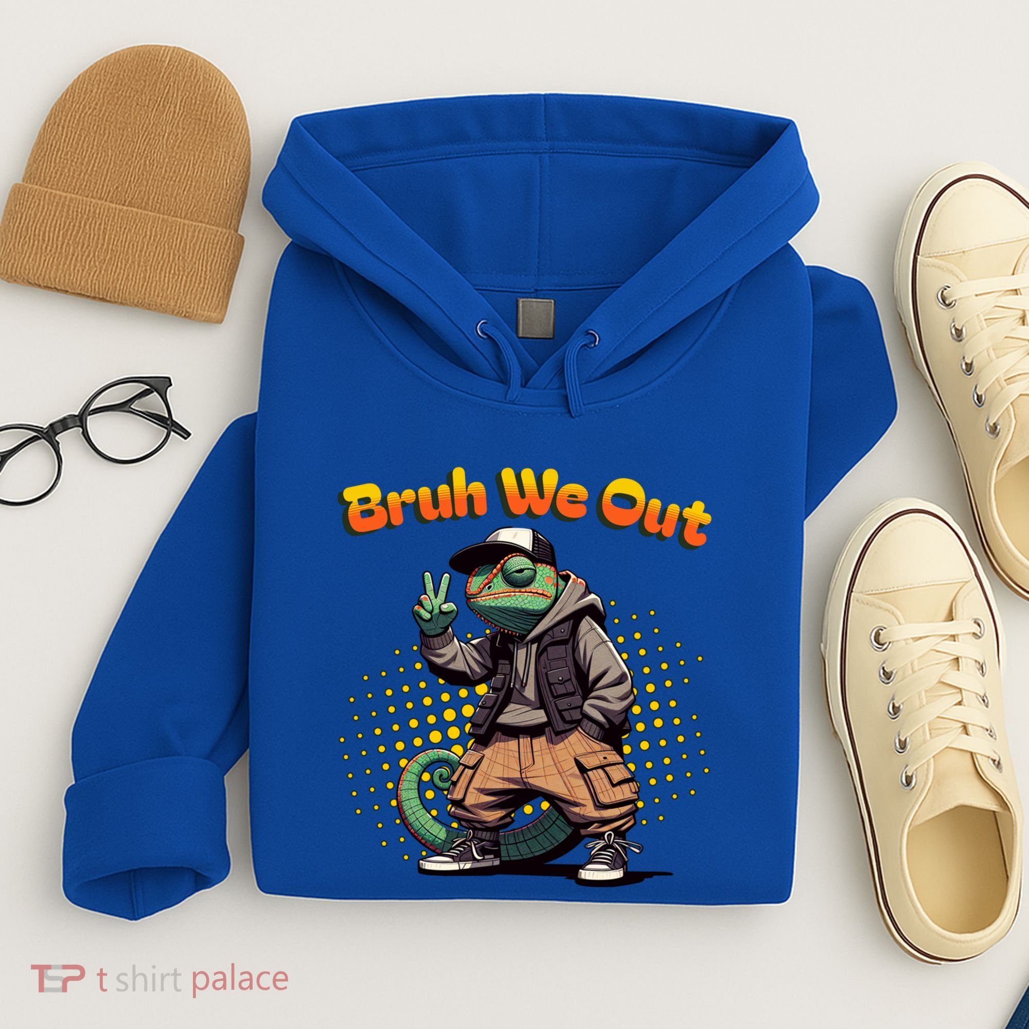 Teacher Appreciation Funny Cameleon Lizard Grad Bruh We Out Gift Hoodie