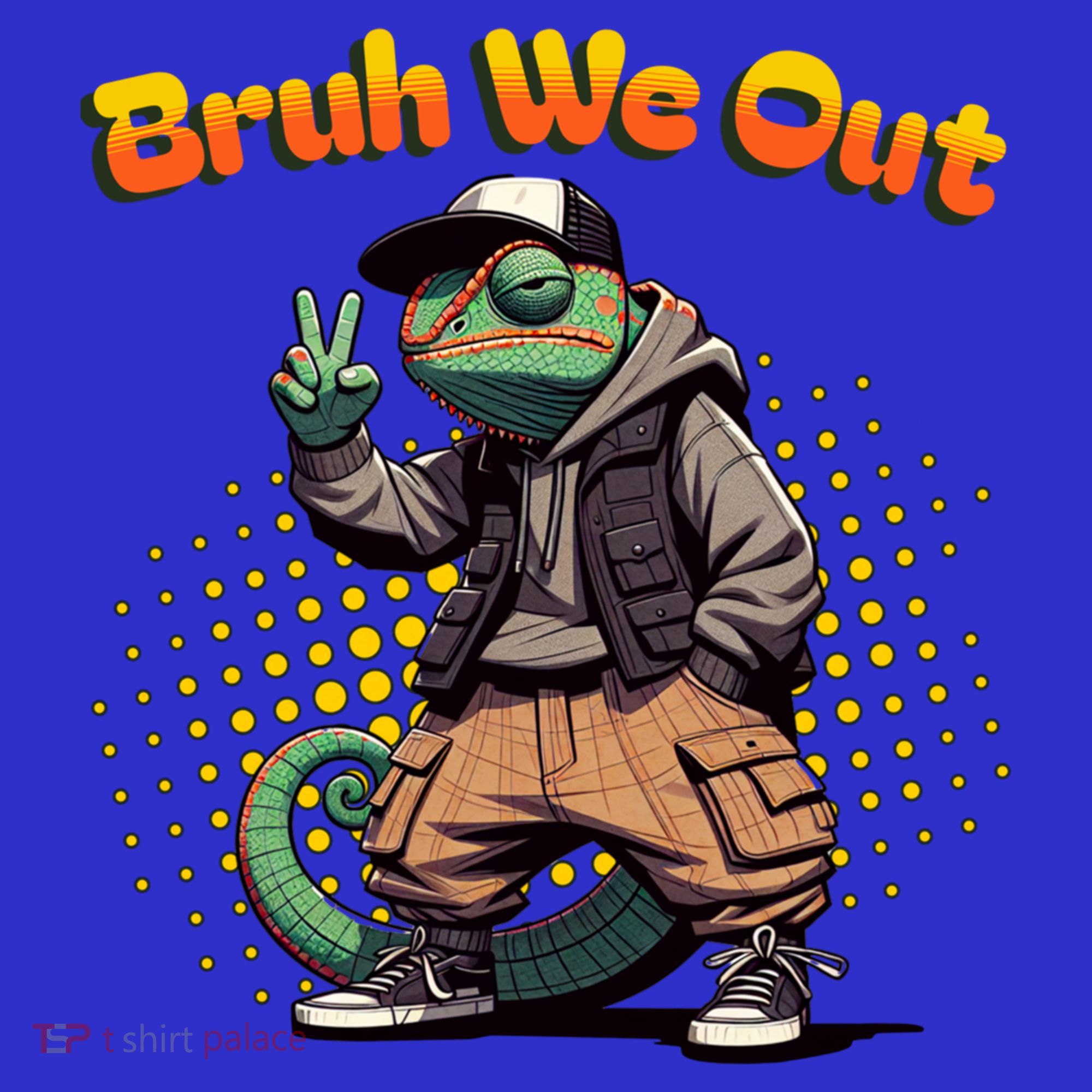 Teacher Appreciation Funny Cameleon Lizard Grad Bruh We Out Gift T-Shirt