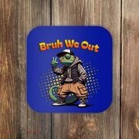 Teacher Appreciation Funny Cameleon Lizard Grad Bruh We Out Gift Coaster thumb 0