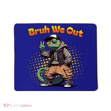Teacher Appreciation Funny Cameleon Lizard Grad Bruh We Out Gift Mousepad