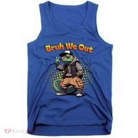 Teacher Appreciation Funny Cameleon Lizard Grad Bruh We Out Gift Tank Top thumb 0