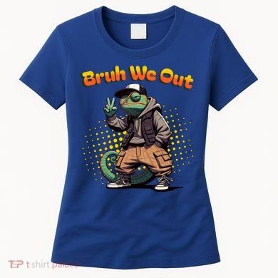 Teacher Appreciation Funny Cameleon Lizard Grad Bruh We Out Gift Women's T-Shirt