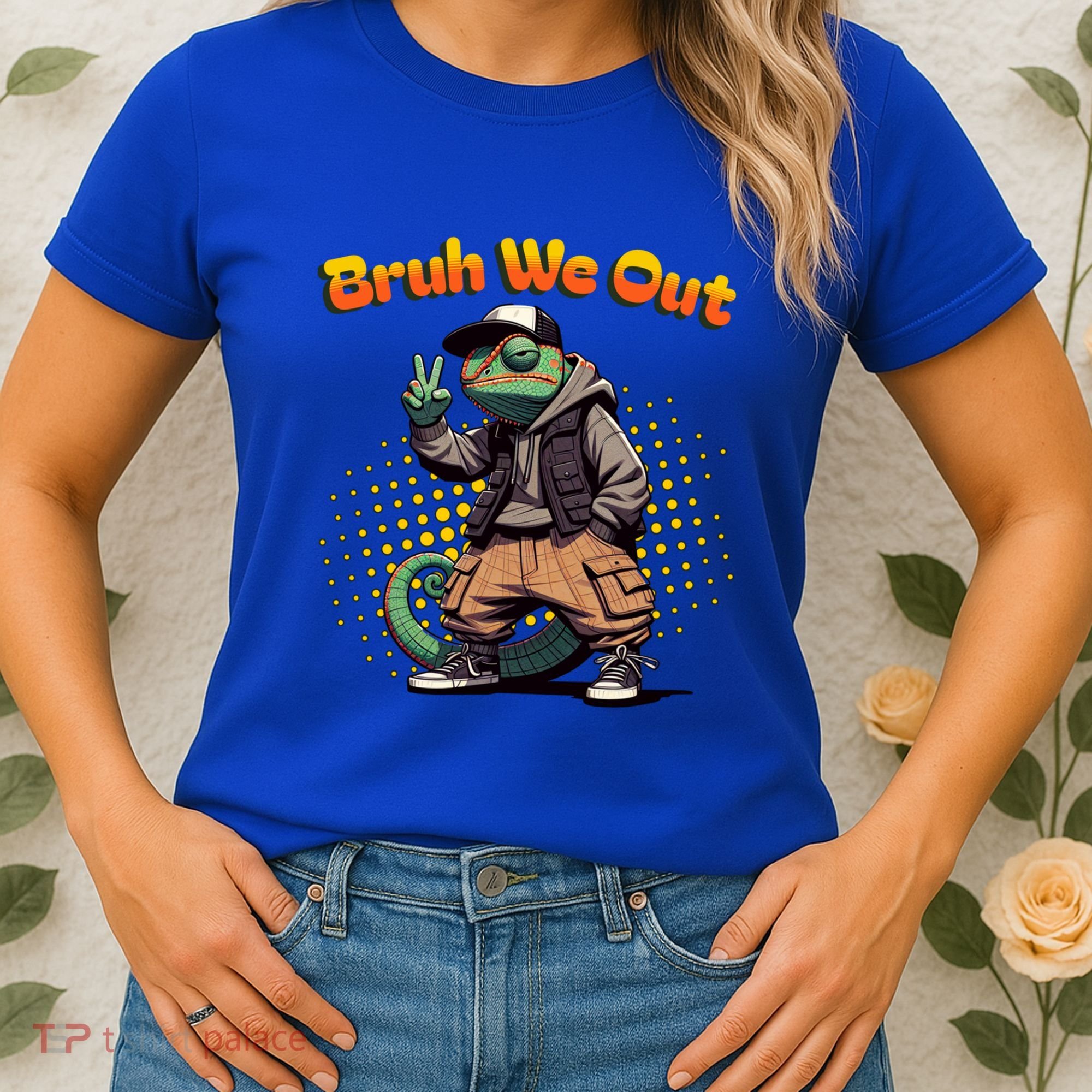 Teacher Appreciation Funny Cameleon Lizard Grad Bruh We Out Gift Women's T-Shirt