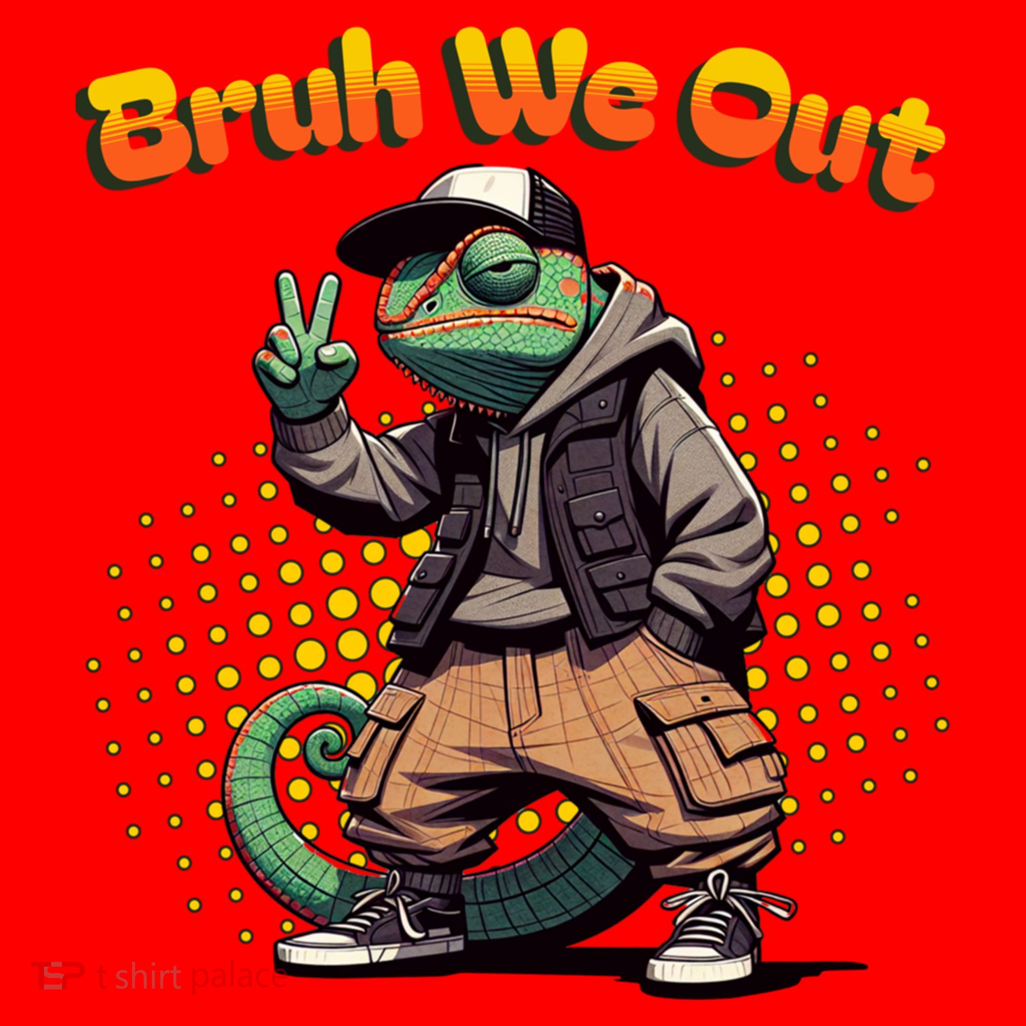 Teacher Appreciation Funny Cameleon Lizard Grad Bruh We Out Gift Santa Hat