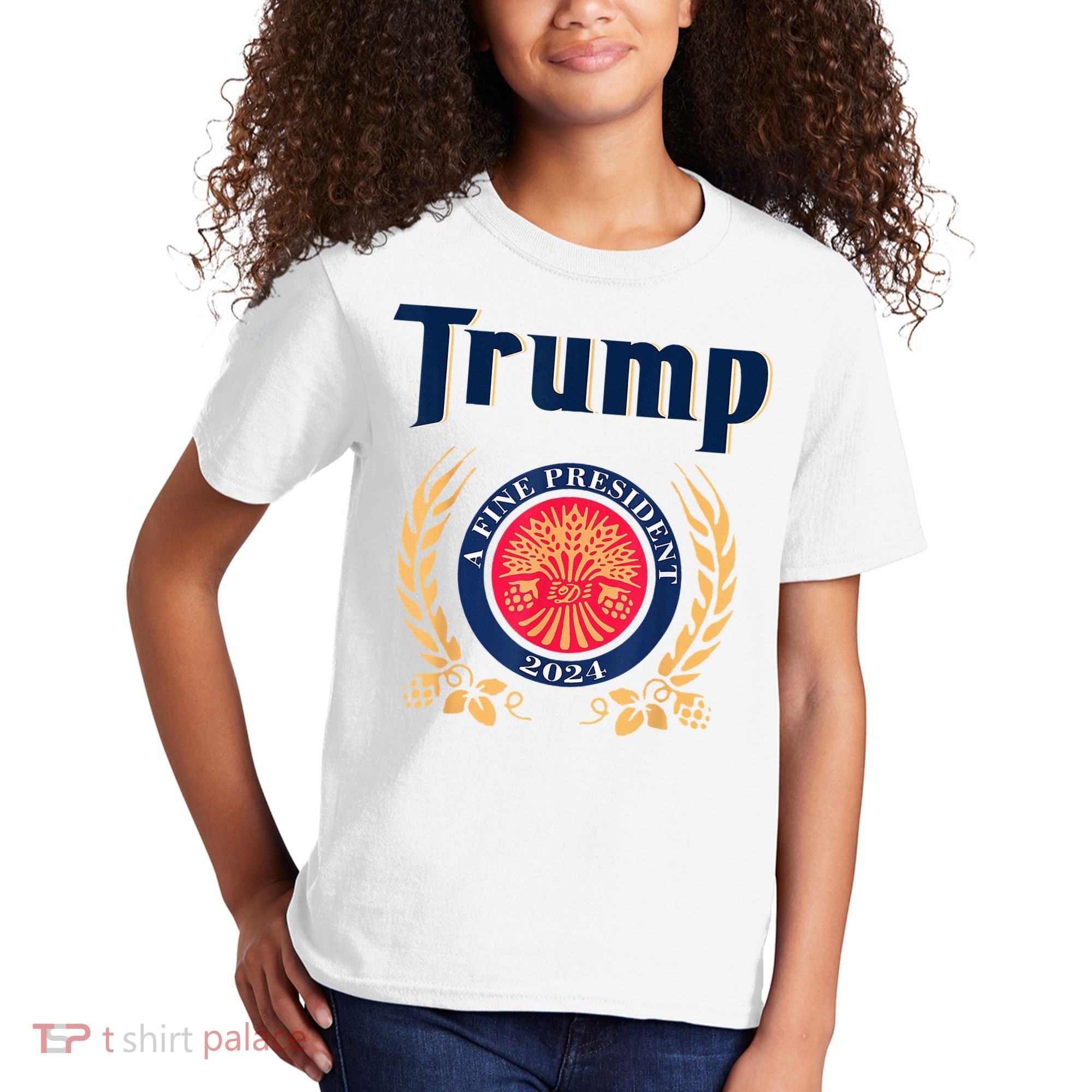 Trump A Fine President 2024 Kids T-Shirt