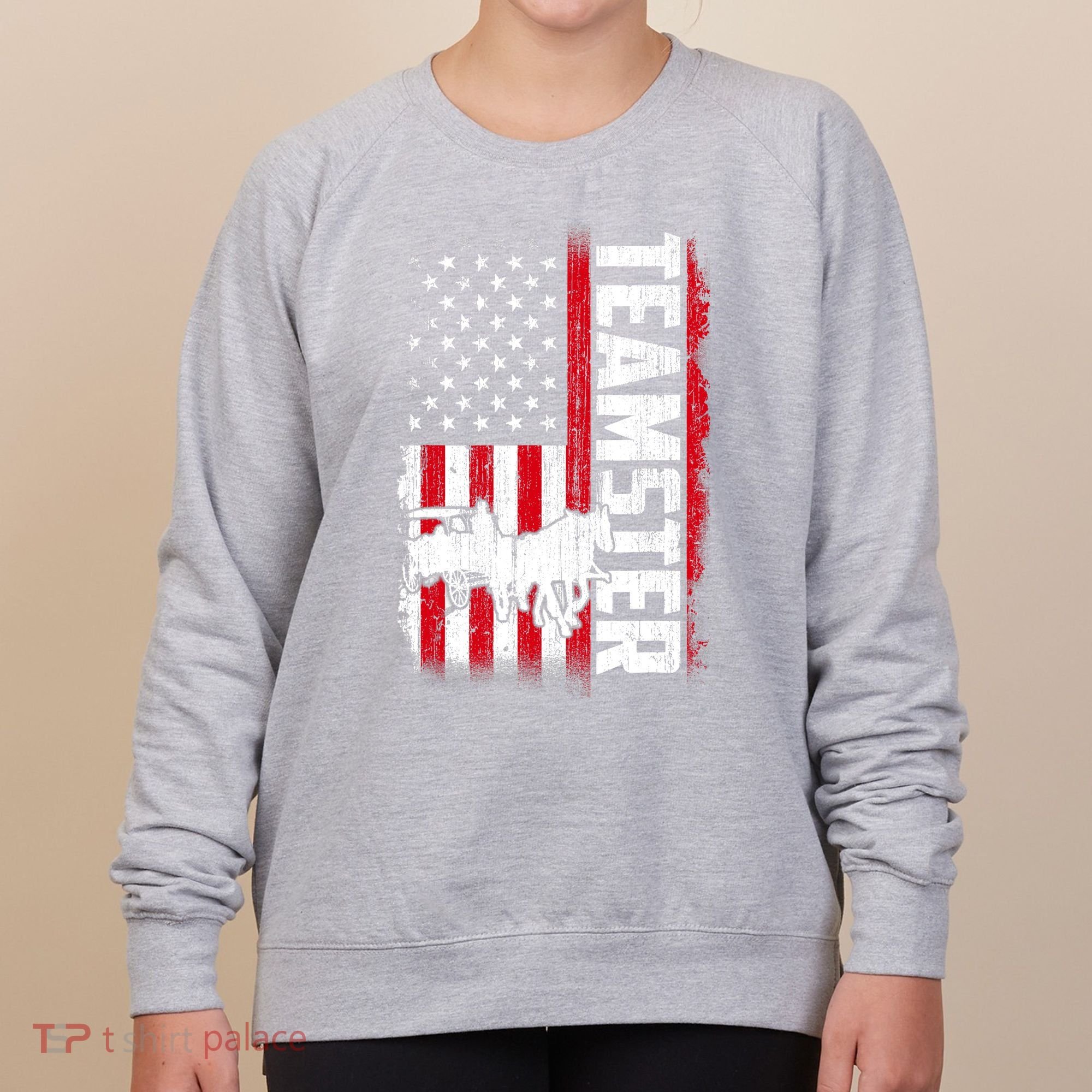 Teamster American Flag Funny Quotes Sayings Women's Sweatshirt