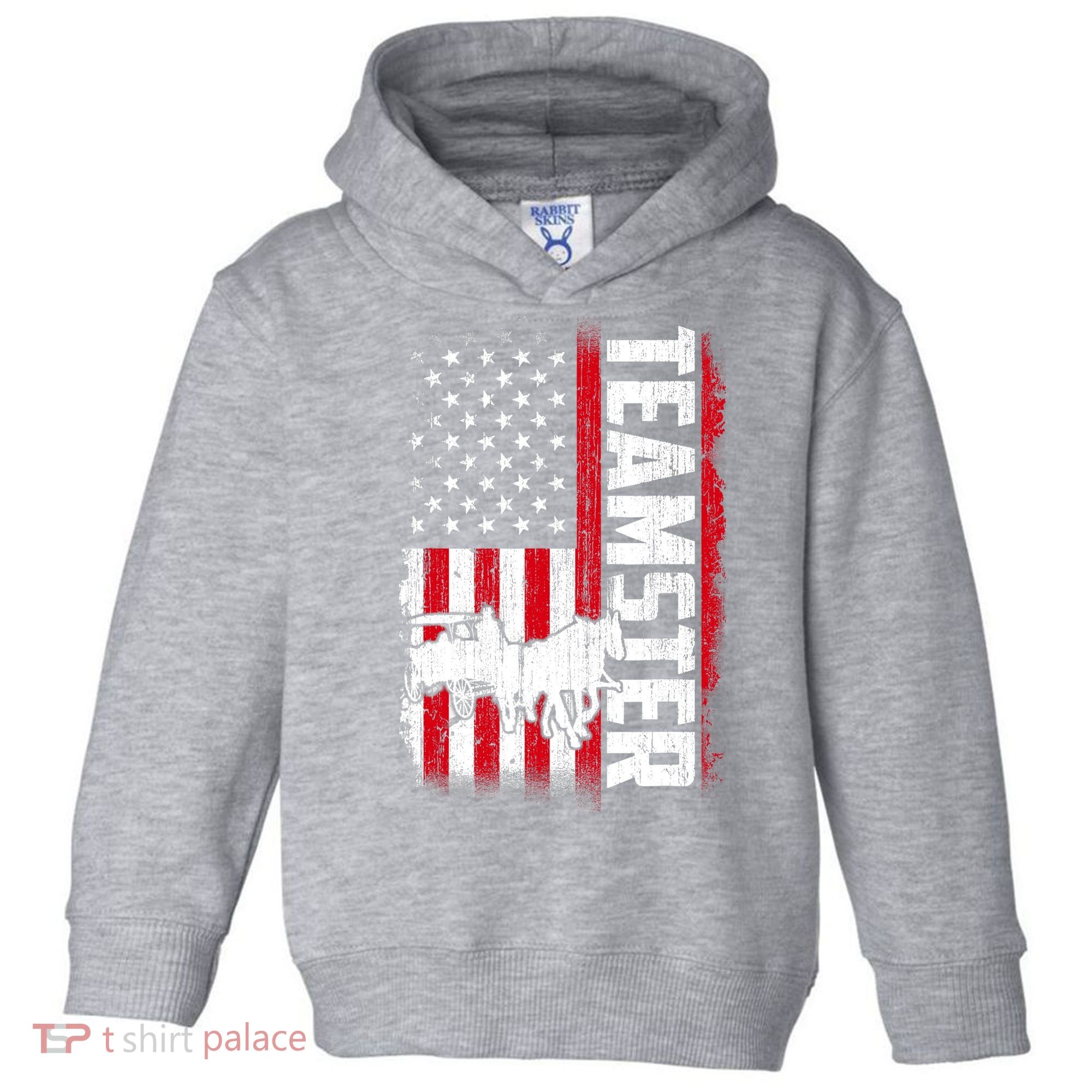 Teamster American Flag Funny Quotes Sayings Toddler Hoodie