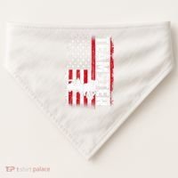 Teamster American Flag Funny Quotes Sayings USA-Made Doggie Bandana thumb 0