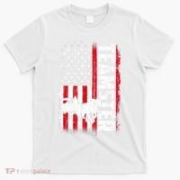 Teamster American Flag Funny Quotes Sayings T-Shirt thumb 0