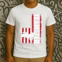 Teamster American Flag Funny Quotes Sayings T-Shirt thumb 3