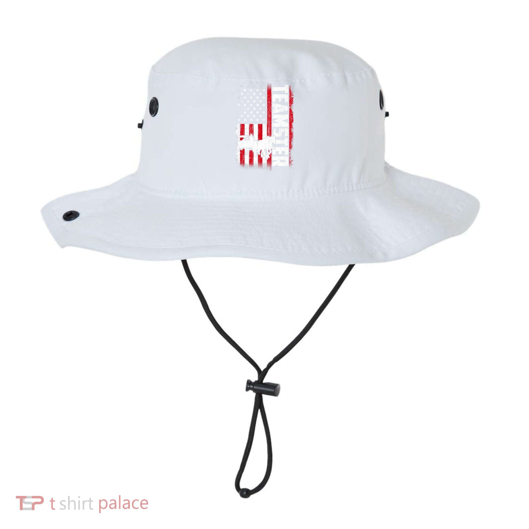 Teamster American Flag Funny Quotes Sayings Bucket Hat